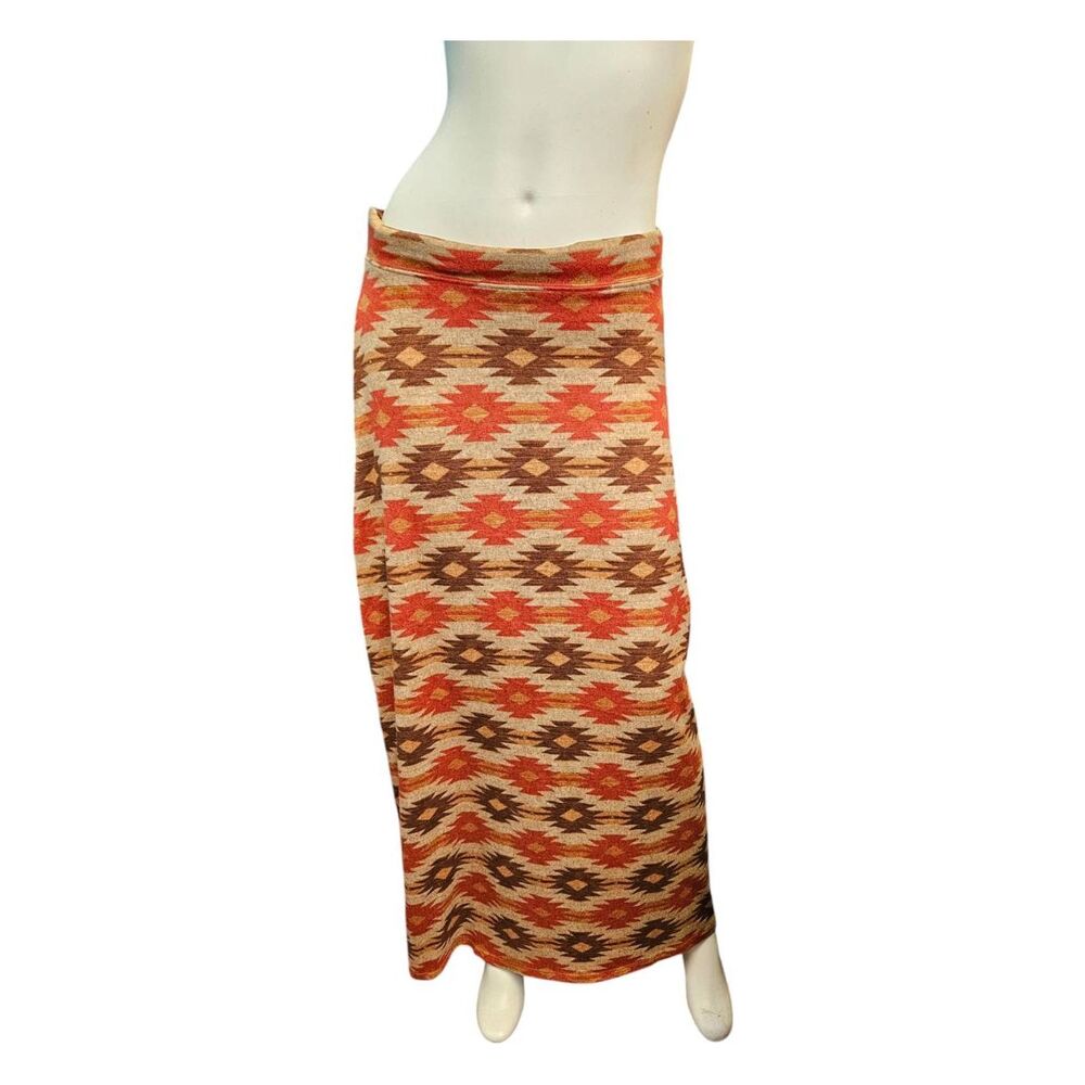 Mascara Boho Western Maxi Skirt Womens Size Large